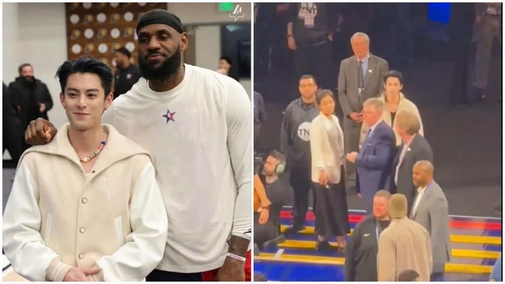 NBA(影)／中國知名男星赴NBA明星賽看偶像　「找詹皇合照被拒」尷尬畫面曝光