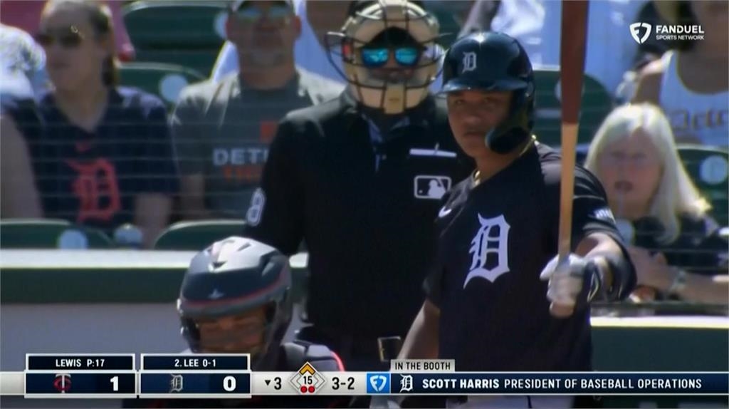 MLB(影)／李灝宇老虎春訓熱身賽先發上場　鎮守三壘大關拚首安