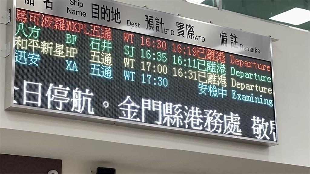 金門大霧第二天! 一度啟動快輪疏運 週一下午海空又停航