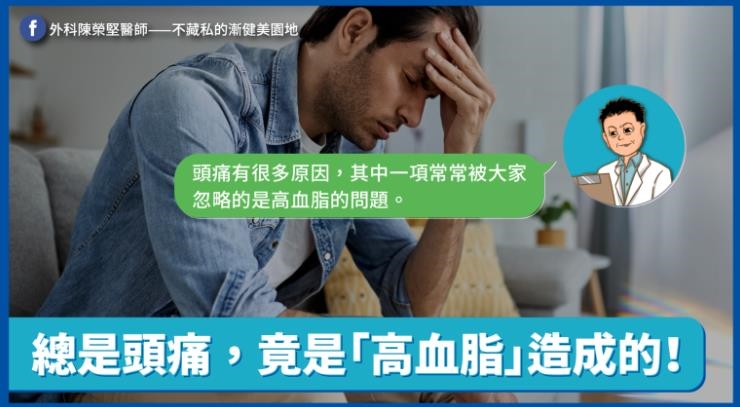 30歲男頭痛找不出原因?做減重手術才改善 醫:當心血脂超標血管發炎