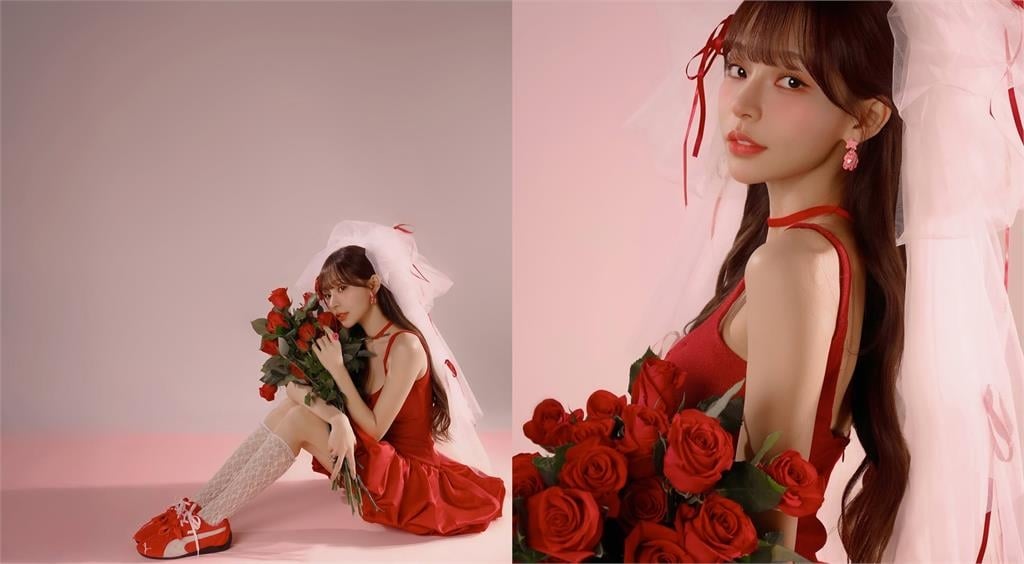 情人節限定「紅裙娃娃」竟是林襄!神秘角度「起伏炸裂0縮水」網震撼:天吶
