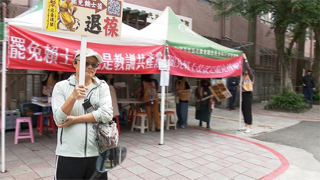 景美夜市收連署遇鬧場　罷免賴士葆團體遭男子挑釁