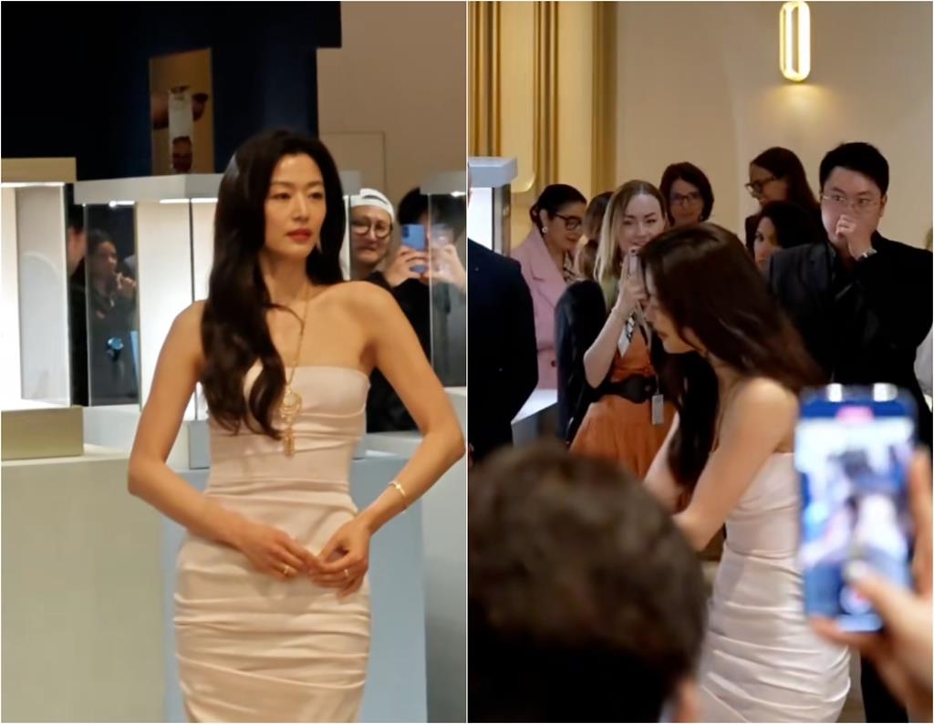 43歲全智賢「薄皮禮裙」猛縮水!絕頂體態「夢回千頌伊」掀中網熱議