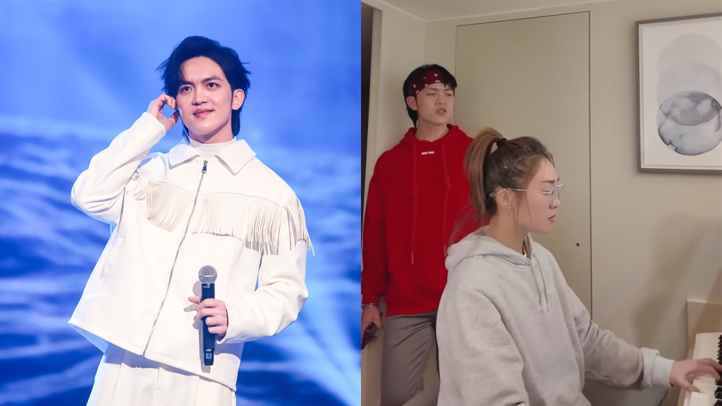 郭忠祐寵粉獻唱百萬主打歌！身旁「鋼琴才女」一看竟是張文綺 網驚呼：以為只會搞笑