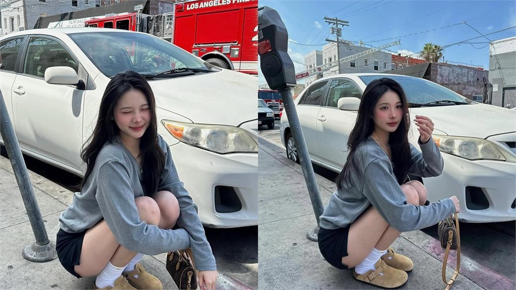 蔡詩萍愛女真面目「比AI還正」激短裙隨意蹲地!「繳費機也歪掉」全網暈爛