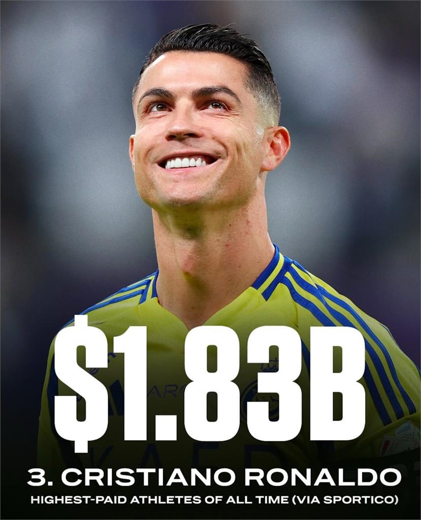 綜合/生涯賺最多錢的運動員毫無疑問就是「他」!湖人詹姆斯484億台幣只能排第四名