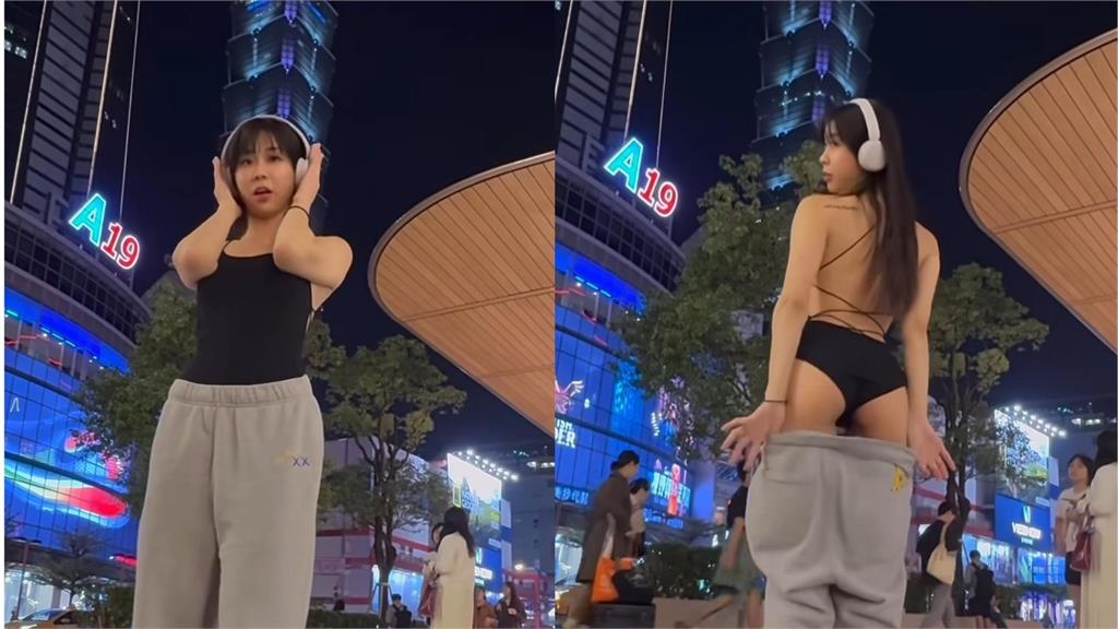 空姐街頭深夜「騎上電線桿」辣翻台北！香港網美跳鋼管舞「19秒片」掀暴動