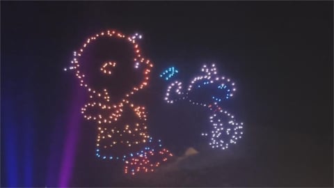 史努比來了！　澎湖花火節登場　無人機秀一度受訊號干擾