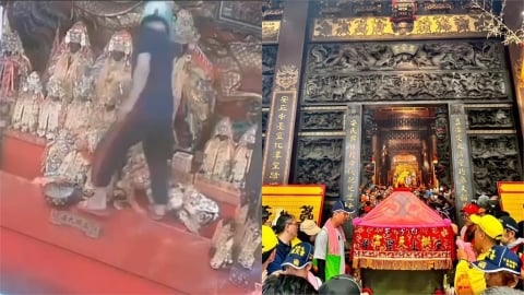 鐮刀男亂砍「彰化百年神像」身首慘分離！媽祖廟發怒示警：必有天收