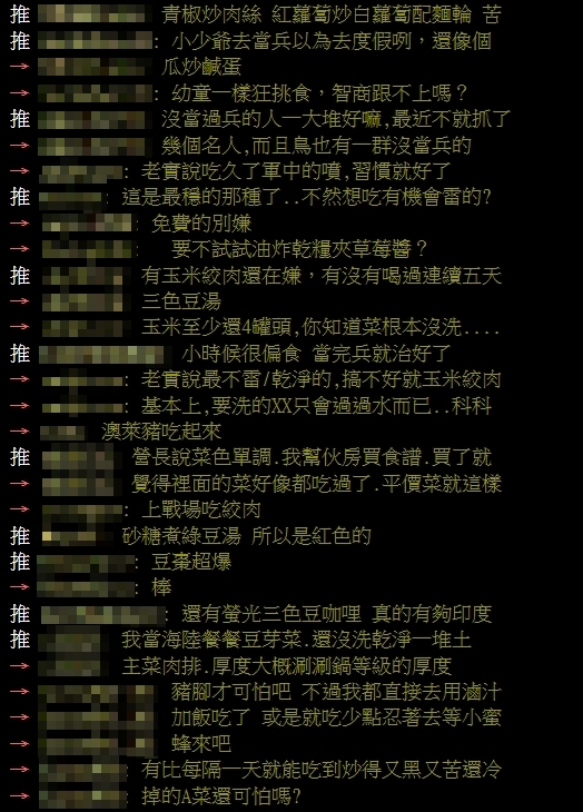 當兵一週吃5天！過來人點名「1道地獄配菜」崩潰喊：看到就怕