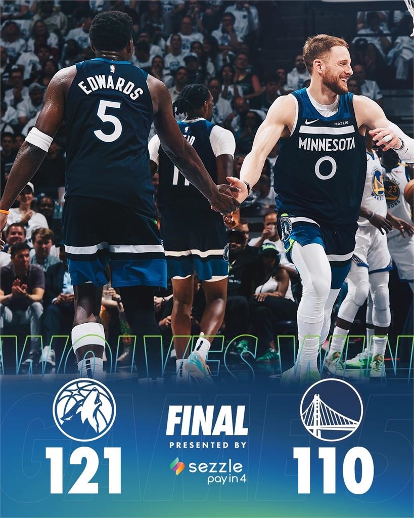 NBA季後賽(影)/沒有柯瑞就是不行!狼群主場收拾勇士順利關門挺進西區冠軍戰