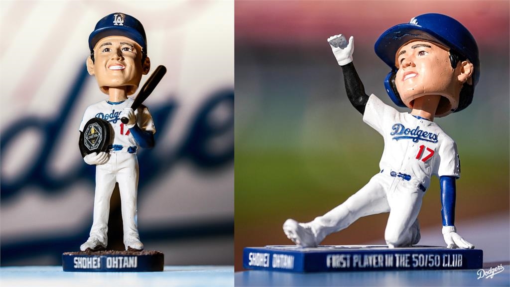 MLB(影)／多辦幾場？大谷搖頭娃娃日送50轟50盜紀念款　配單場雙響砲球迷賺爛