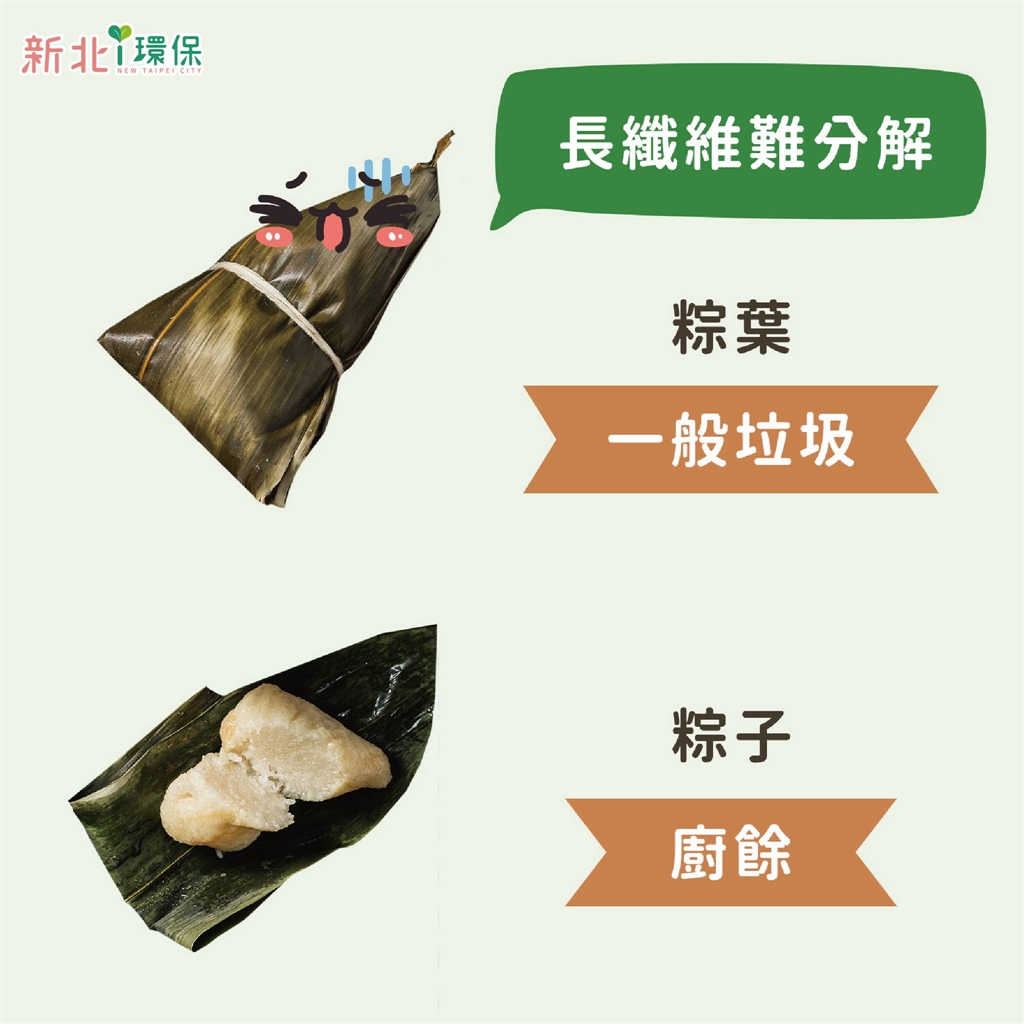 吃完粽子後「粽葉」該丟廚餘還是一般垃圾?環保局曝正解:丟錯最高罰6千