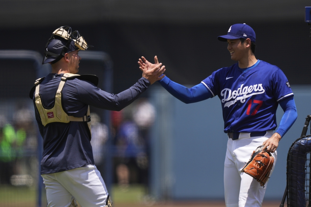 MLB(影)/大谷翔平賽前再次實戰練投 距離復出投手丘又靠近了一點