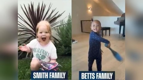 MLB(影)／ 比爸爸還像爸爸！迷你道奇萌娃登場　模仿爸比打球超吸睛