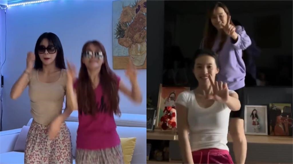 全網最鬧版本!李多慧揪媽穿「碎花褲+橡膠手套」嗨跳〈大展鴻圖〉