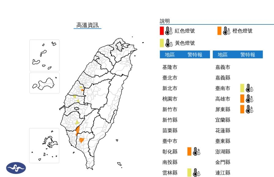快新聞／超級炎熱！5縣市亮高溫燈號　「這3地」連飆36度