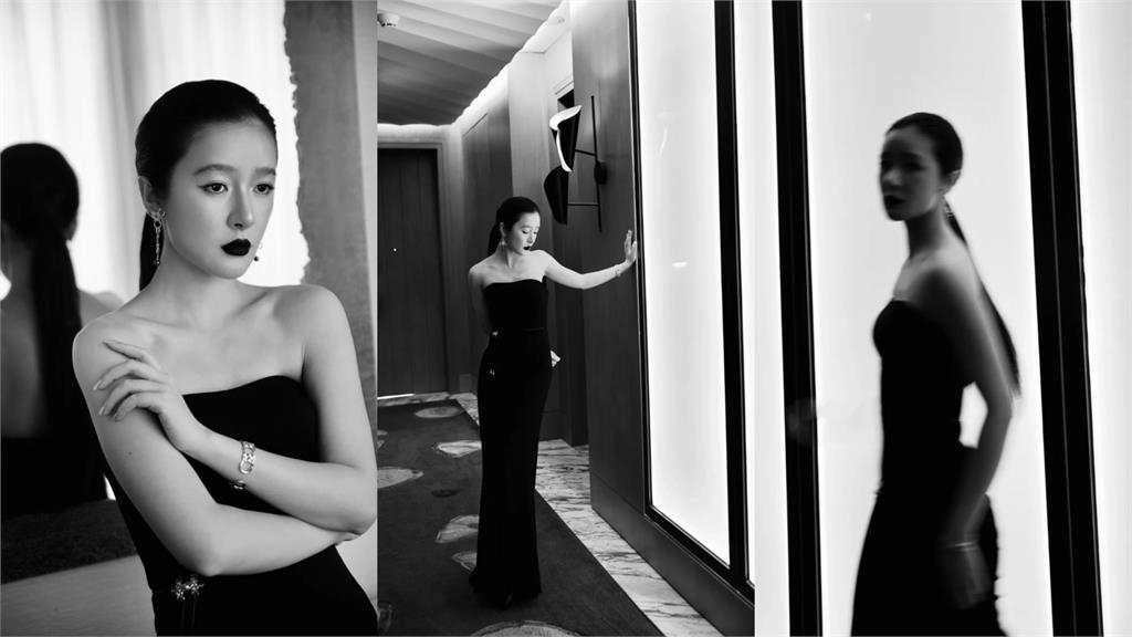 周星馳兒子0肩帶暗黑裙猛下滑！「27歲真實體態」慘遭鏡反射出賣網震：長大了