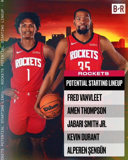 NBA/火箭召喚「德州死神」回鄉!杜蘭特重返大學寶地、新賽季先發陣容預測曝