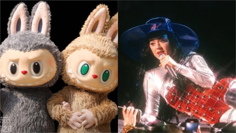 凱蒂佩芮舞台揮麥打掉「粉絲送Labubu」!怒吼「不要拉布布」網笑瘋:受夠了