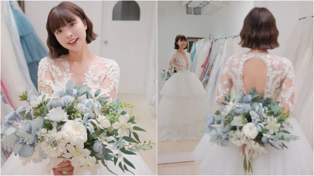 阿圓認愛半年「突披夢幻白紗」震撼萬人！愛莉莎莎「脫口1句」她急了