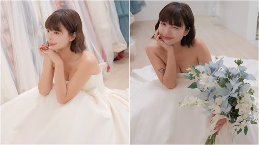 阿圓認愛半年「突披夢幻白紗」震撼萬人！愛莉莎莎「脫口提1字」嚇壞她