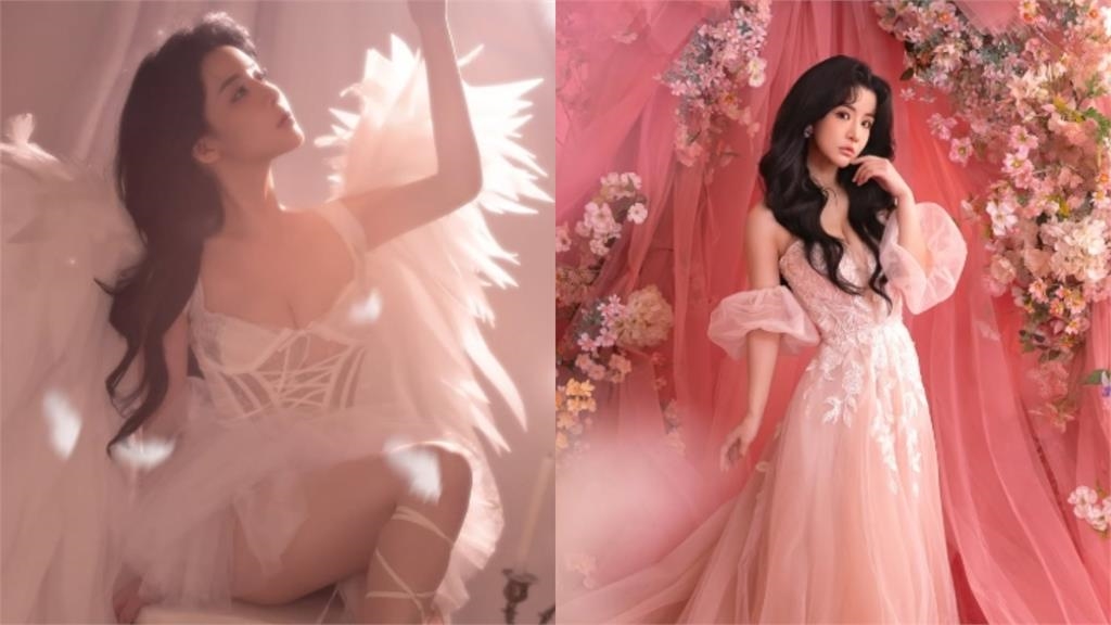 花花拍「性感天使」婚紗寫真照 結婚11年慶32歲生日!阿沁浪漫告白
