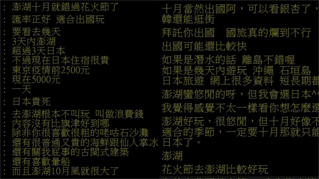 「澎湖VS.日韓」連假旅遊怎麼選?內行人曝「1考量」一致勸:不用考慮!