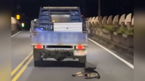 惡意虐狗？深夜宜蘭頭城「黑狗遭貨車拖行」影片瘋傳　警方出手要查了