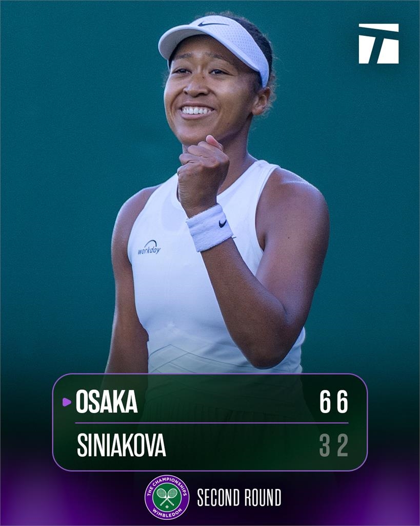 溫網(影)/大坂直美擊敗3度溫網女雙冠軍!個人第三度挺進第三輪