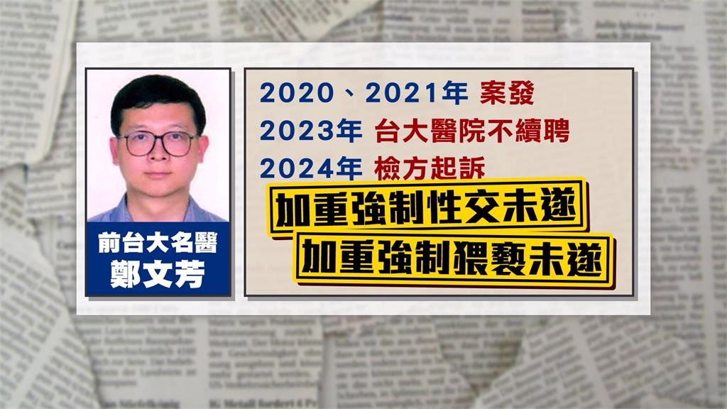 前台大醫鄭文芳涉性侵遭通緝　院長轟：台大之恥　最壞示範