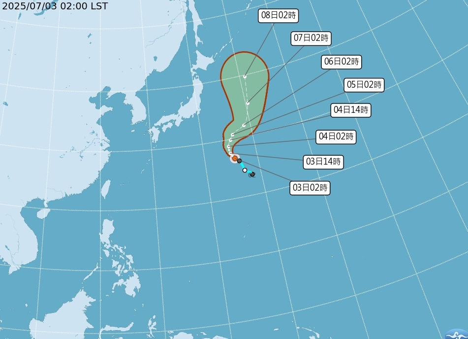 98W直逼台灣⋯恐生成4號颱風「丹娜絲」!「輝達AI」模型預測路徑曝光