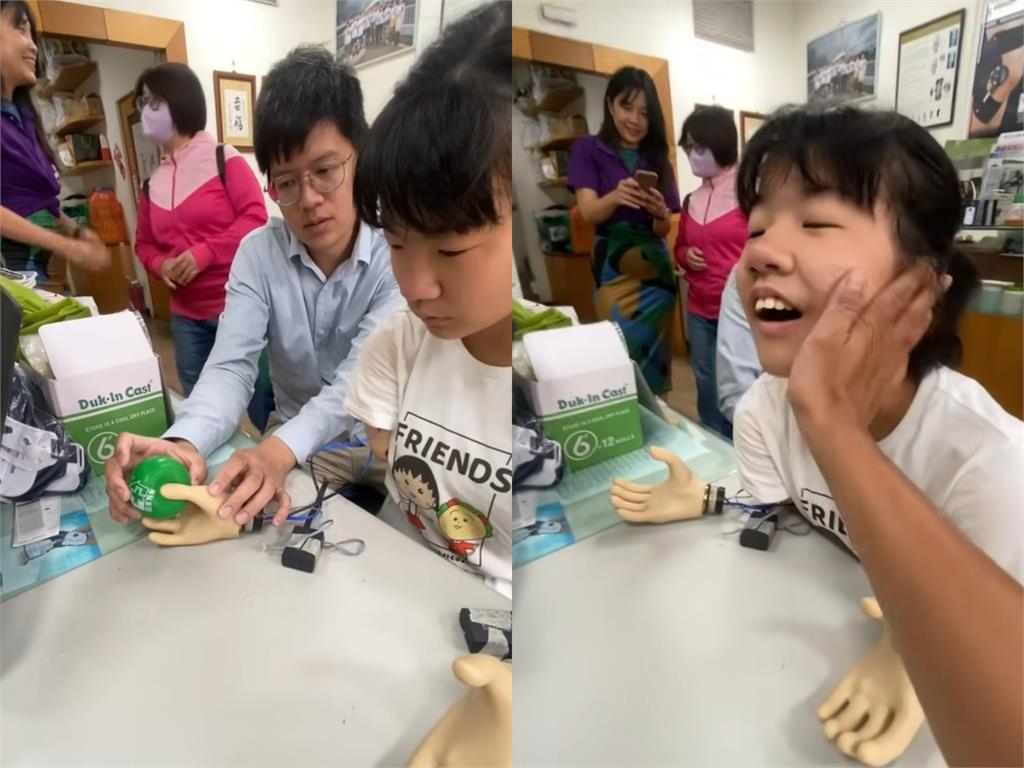 「單腳天使」徐又立裝義肢「首次與爸爸握手」畫面曝!父感動:等了12年