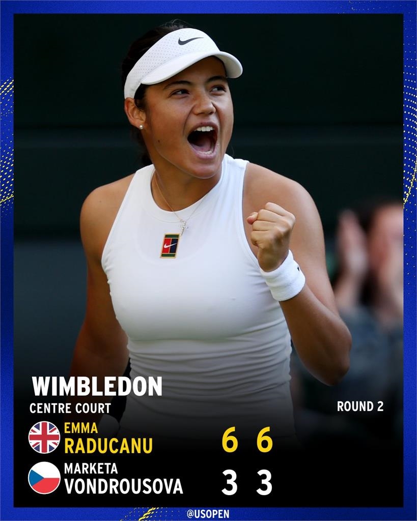 溫網(影)/英國楊丞琳打出夢幻一役!拉杜卡努橫掃前溫網冠軍挺進第三輪