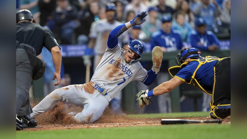 MLB(影)/神奇滑壘躲過捕手觸殺! 當家游擊手為皇家攻下保險分 MLB(影)/神奇滑壘躲過捕手觸殺! 當家游擊手為皇家攻下保險分