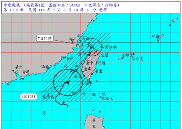 丹娜絲升級中颱「閃中央山脈」直衝台灣？專家急曝影響「若1情況」超罕見