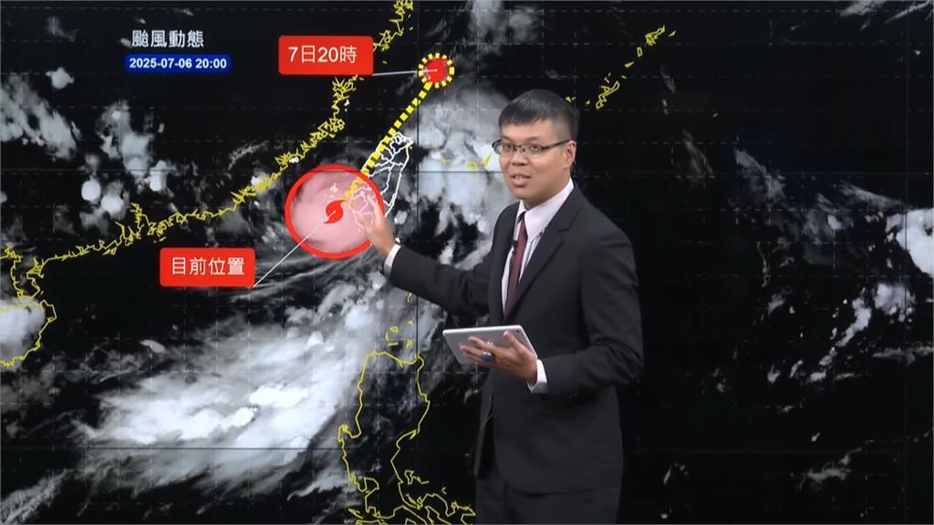 丹娜絲再東移!登陸可能性大增 氣象署估深夜有機會從雲嘉南登陸