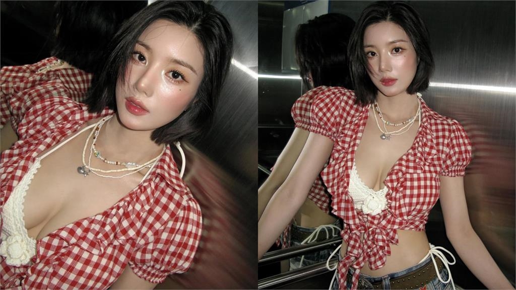 南韓水彈女神「懸吊重物」險掉出！跪地起身「白嫩麻糬寫大U」掀暴動：好熱