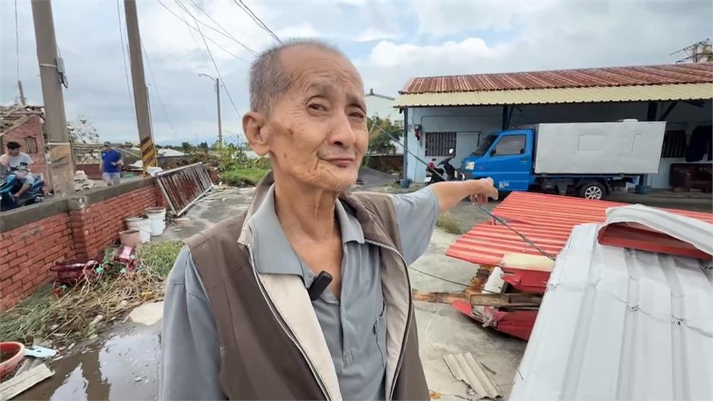丹娜絲過境颳狂風　台南紅磚瓦屋頂遭吹翻、路樹連根拔起
