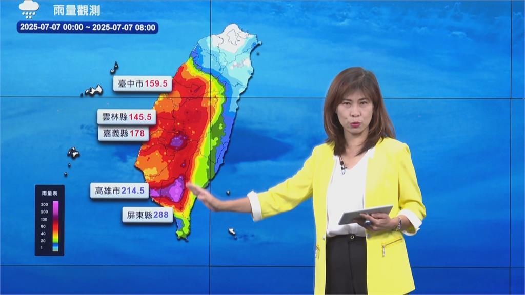 丹娜絲持續減弱！氣象署：風雨雖趨緩　山區、沿海地帶仍需戒備