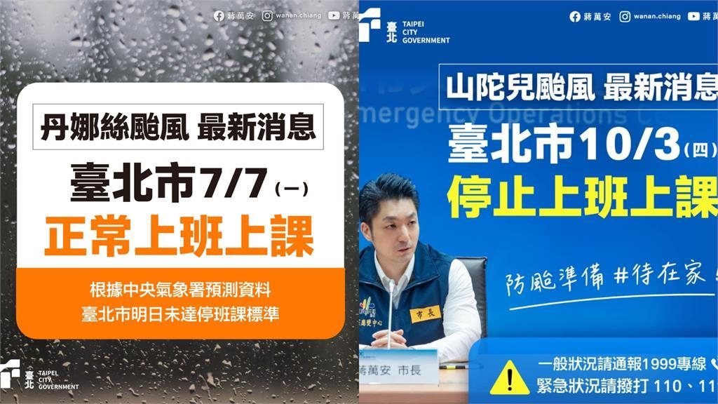 蔣萬安宣布台北上班上課　臉書發文「一細節」引網熱議：放假才有本人照？
