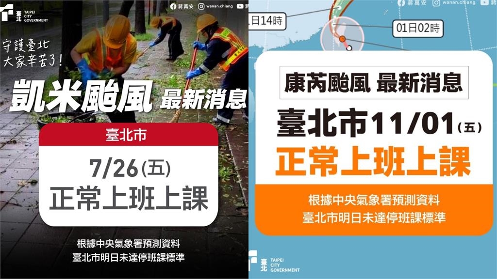 蔣萬安宣布台北不放颱風假　臉書發文「一細節」引網諷：放假才有本人照？