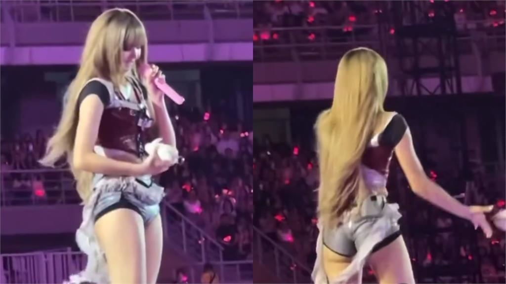 看BP太嗨「搶鏡越區」樣樣來！粉絲失控丟「禮物」Lisa秒扔下台獲讚：帥炸