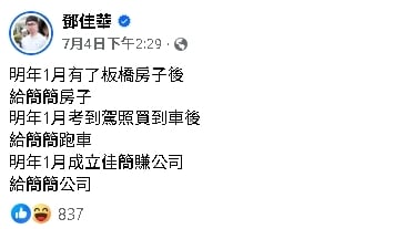 鄧佳華「砸10萬養女友」奢華內容曝!自爆收入嗆聲追求者:連我一半都不到