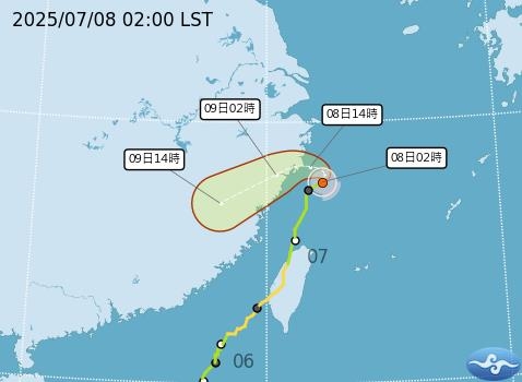 丹娜絲「海面重組」畫面曝光!鄭明典分析「輕颱未來路徑」:極為常見