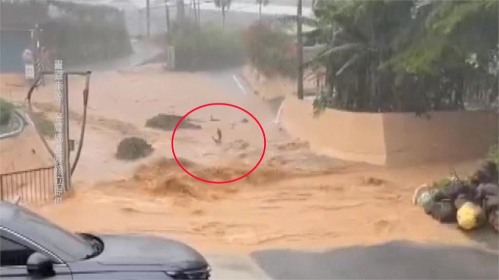 雨彈狂炸南投名間、竹山　連紫南宮也淹水了！