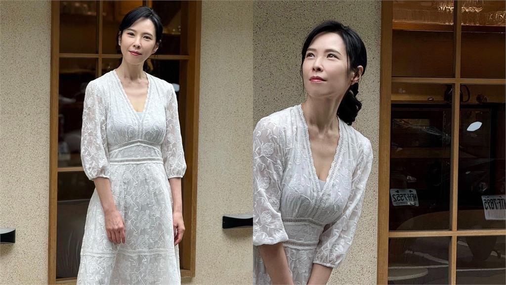 49歲天心曬開衩泳裝辣照!「深溝+長腿全洩」老公犯規視角網暴動