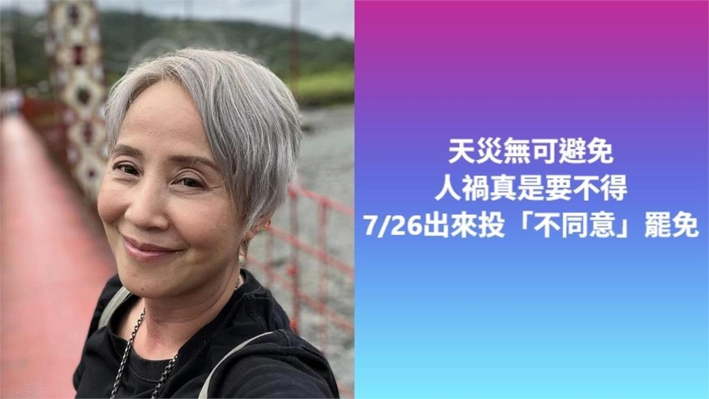 演藝圈第一槍！李明依表態喊「不同意罷免」過往爭議言論全被挖