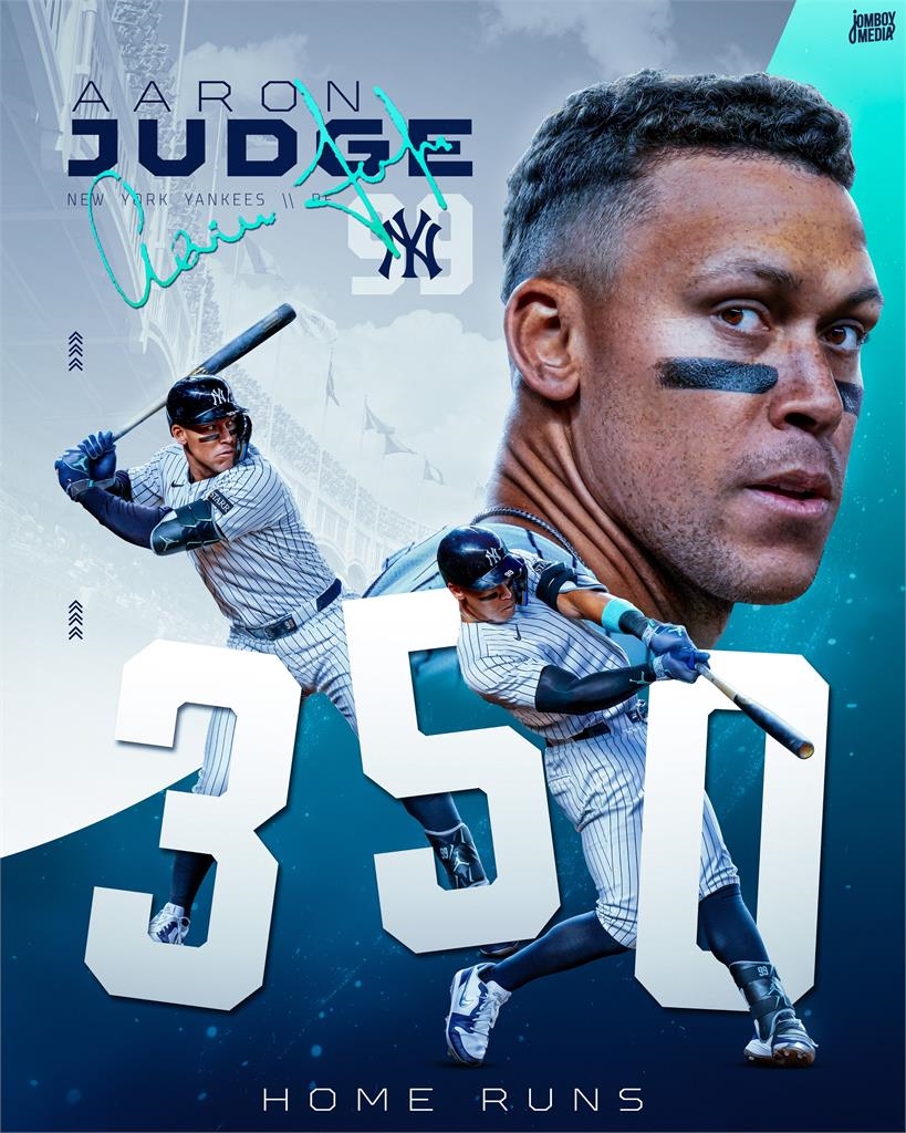 MLB(影)／法官比大麥克還快！賈吉1088場完成生涯第350轟成史上第一人