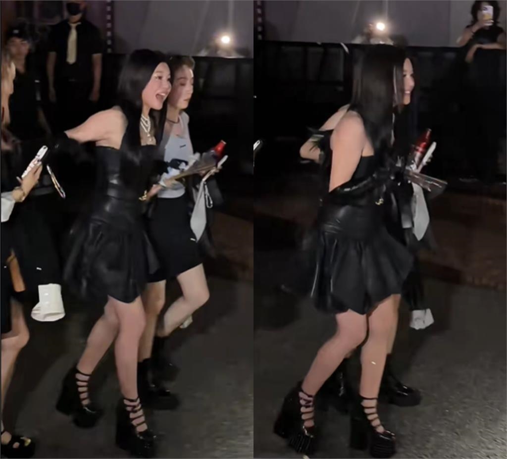 42歲陳妍希暗黑皮衣「踩高蹺耍辣」大翻車!中網一看驚喊:看成陳冠希…